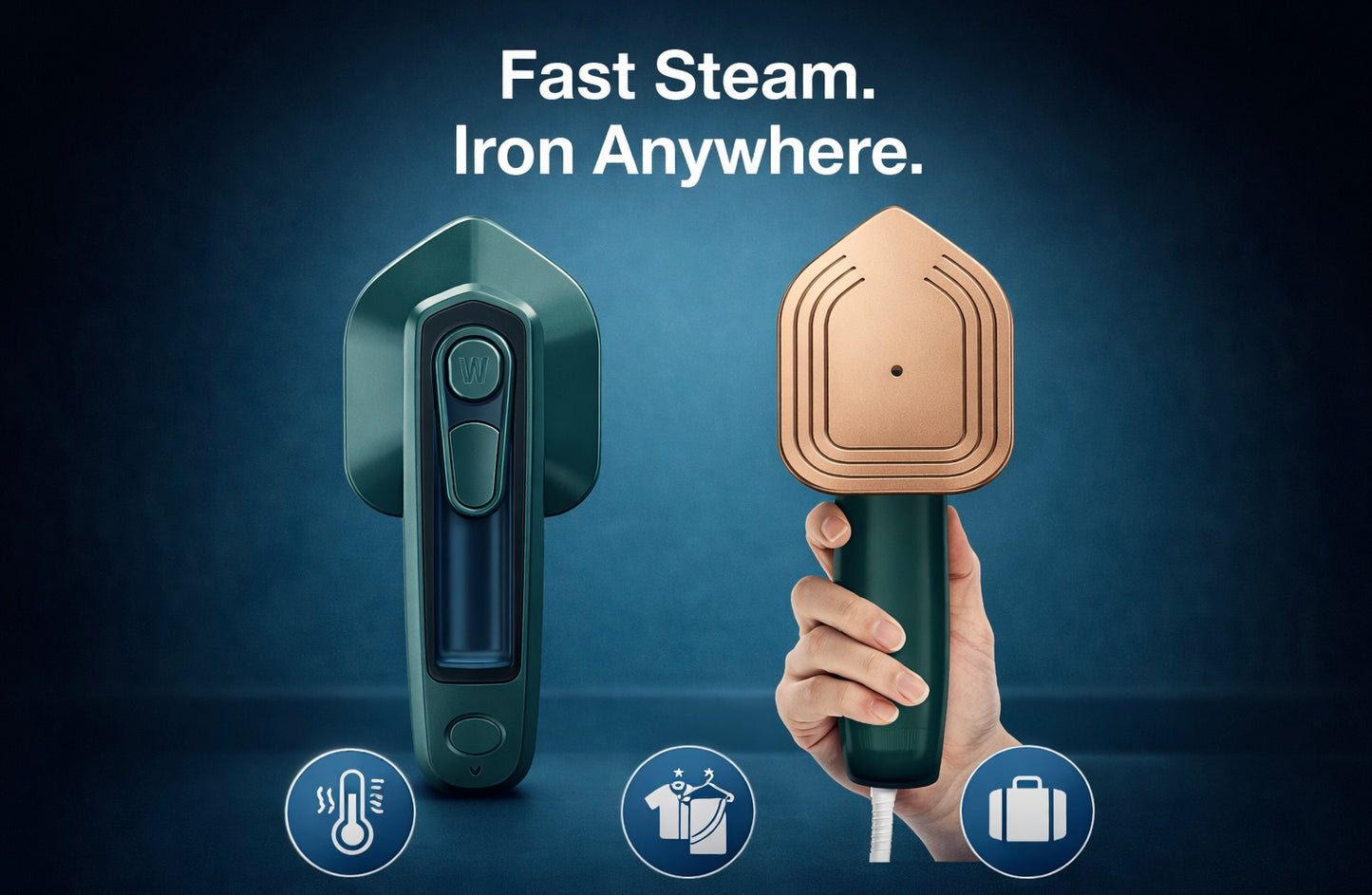 Portable Steam Iron for Clothes – Compact, Powerful & Travel-Ready