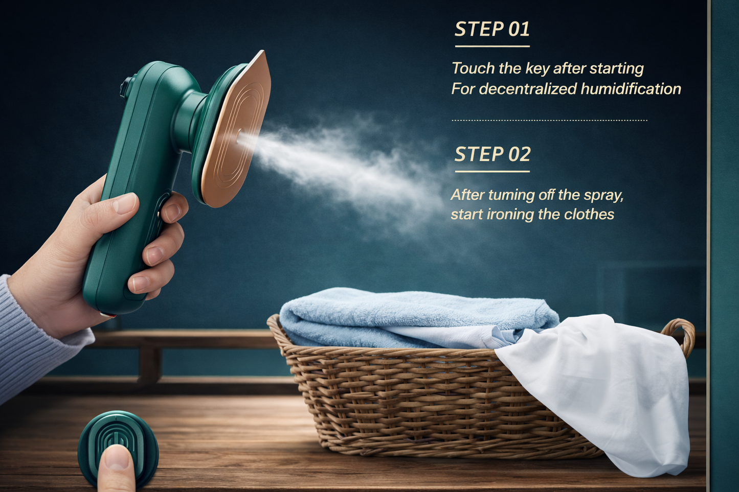 Portable Steam Iron for Clothes – Compact, Powerful & Travel-Ready