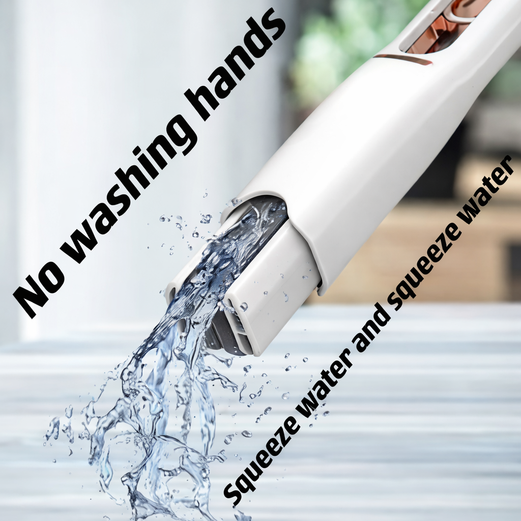 Portable Mini Mop with One-Press Water Squeeze